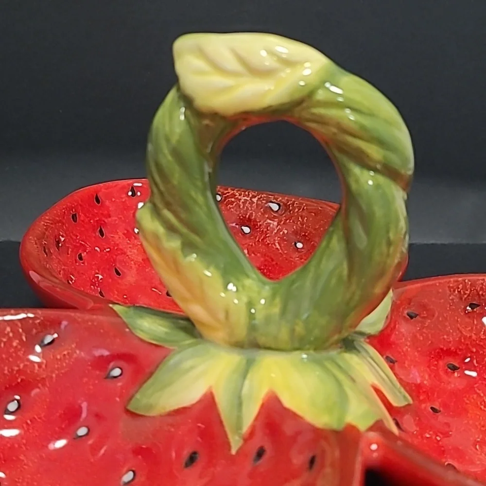 Vintage | Pier 1 Imports Straberry Trio Dish Serving Tray